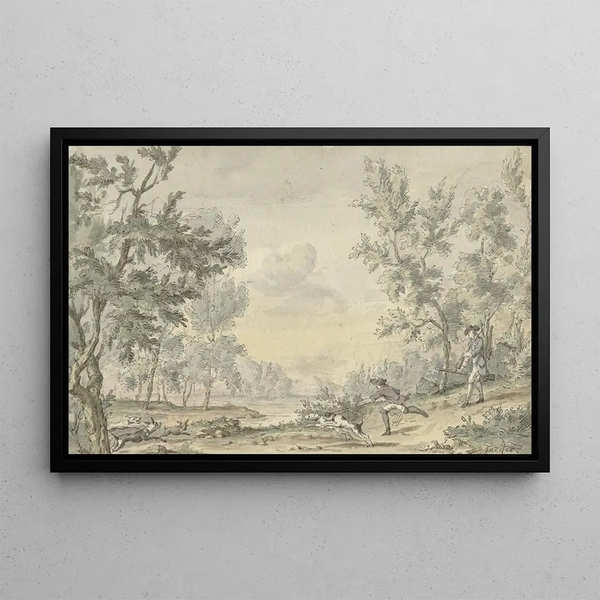 Hazenjacht - Hendrik Meijer — framed artwork on a wall