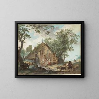 A summer scene - Hendrik Meyer — framed artwork on a wall