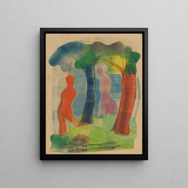 Île de la mer du Sud 3 - Hendrik Nicolaas Werkman — framed artwork on a wall