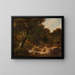 Figures sur un chemin forestier - Hendrik Pieter Koekkoek — framed artwork on a wall