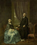 Portrait painting of Petrus Bliek, minister showing in Amsterdam, with his wife Cornelia Drost - Hendrik Pothoven — artwork view