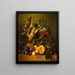 Still life with game and fruits - Hendrik Reekers — framed artwork on a wall