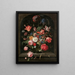 Vase de fleurs dans une niche - Hendrik Schoock — framed artwork on a wall