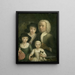 Autoportrait with his wife Sanneke van Bommel and their two children - Hendrik Spilman — framed artwork on a wall