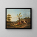 Landscape painting with livestock near Darthuizen - Hendrik Stokvisch — framed artwork on a wall