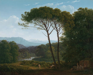 Landscape in italics with pines - Hendrik Voogd — artwork view