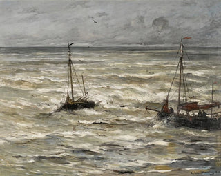 Ocean scene painting - Hendrik Willem Mesdag — artwork view