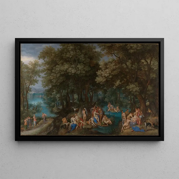 Diane discovers Callisto's fault - Hendrik de Clerck — framed artwork on a wall
