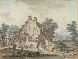Watermill in a Gothic Ruin - Hendrik de Meyer II — artwork view