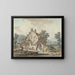 Watermill in a Gothic Ruin - Hendrik de Meyer II — framed artwork on a wall