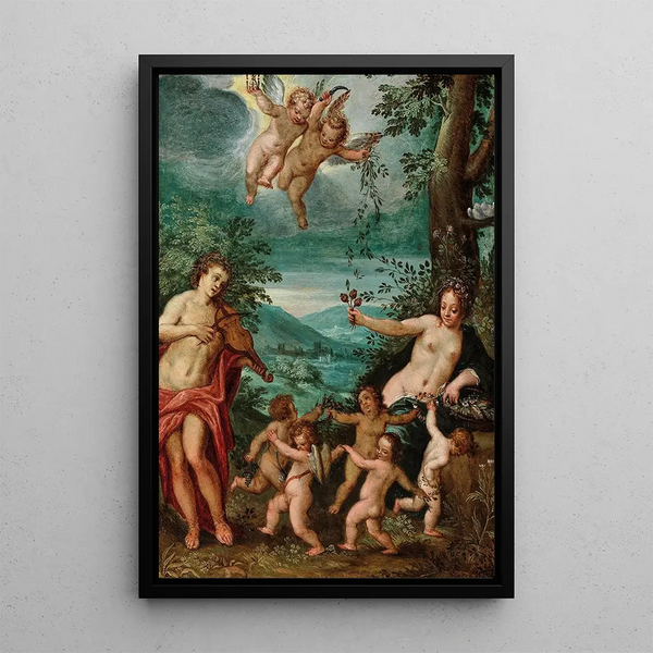 Apollo and Ceres - Hendrik van Balen — framed artwork on a wall