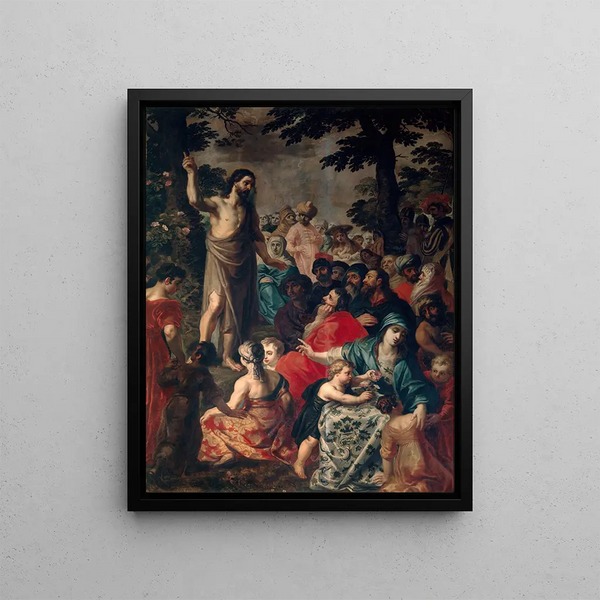 Jean-Baptiste prédication - Hendrik van Balen — framed artwork on a wall
