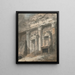 a Roman temple facade in ruins with columns and door - Heneage Finch, 4th Earl of Aylesford — framed artwork on a wall