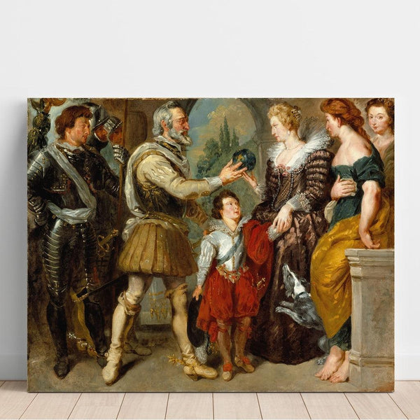 Reproduction of the painting Henri IV trusting the regency to Marie de Médicis - Eugène Delacroix