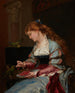 Woman with Parrot - Henri-Charles-Antoine Baron — artwork view