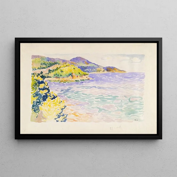 Marine Bay Painting - Henri-Edmond Cross — framed artwork on a wall