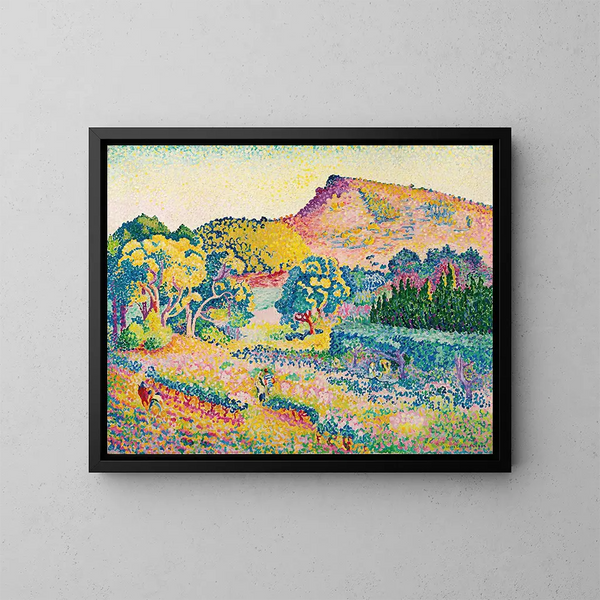 Landscape with Cap Nègre - Henri-Edmond Cross — framed artwork on a wall