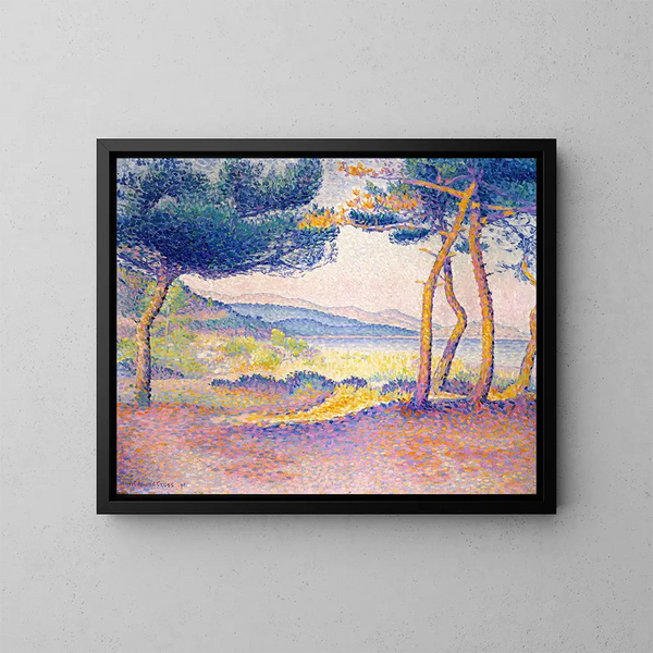 Pins le long de la côte - Henri-Edmond Cross — framed artwork on a wall