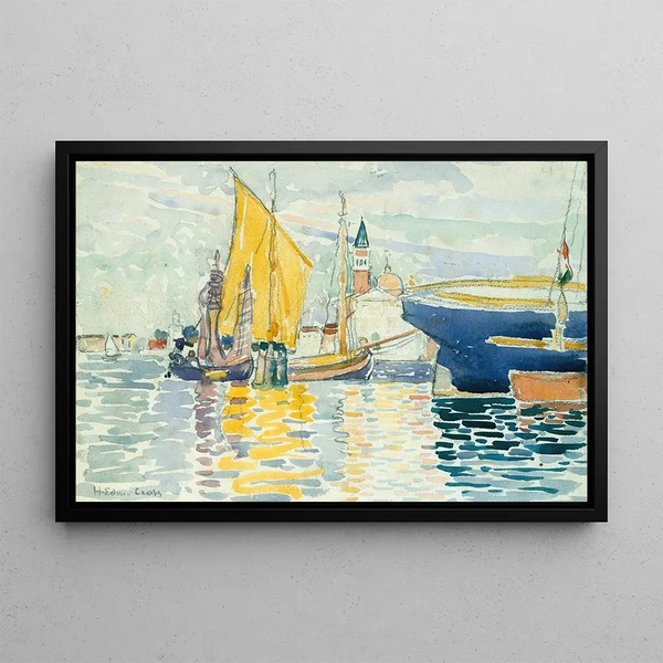 Venice, the Giudecca - Henri-Edmond Cross — framed artwork on a wall