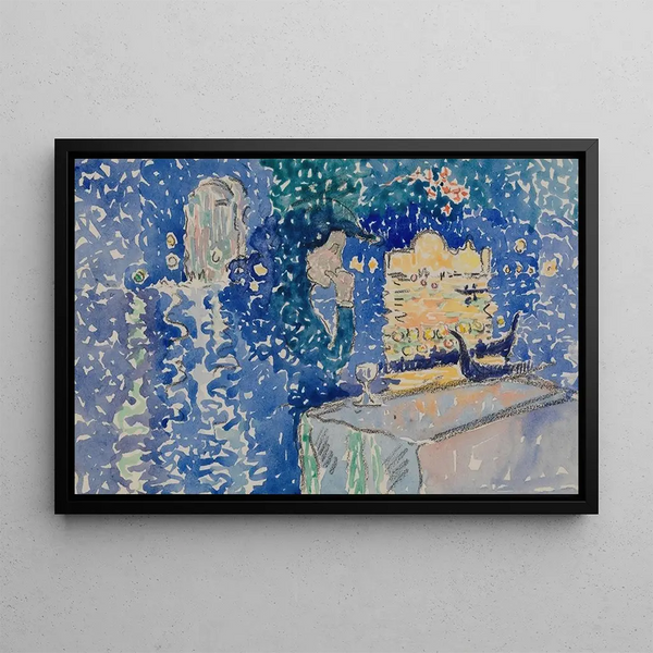 Venice, Night of the Redeemer Festival - Henri-Edmond Cross — framed artwork on a wall