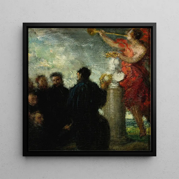 Homage to Eugène Delacroix - Henri Fantin-Latour — framed artwork on a wall