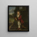 Portrait painting of Zygmunt Krasiński 1812-1859 in Polish costume with his father's sword - Henri-François Riesener — framed artwork on a wall