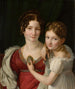 Portrait of a mother with her daughter - Henri-François Riesener — artwork view