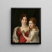Portrait of a mother with her daughter - Henri-François Riesener — framed artwork on a wall
