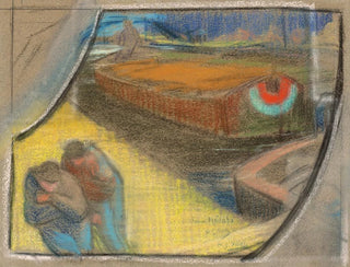 Study of men pulling a barge for Boubourouche - Henri-Gabriel Ibels — artwork view