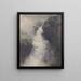 a waterfall in the mountains - Henri-Joseph Harpignies — framed artwork on a wall