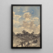 A landscape with figures walking along a path - Henri-Joseph Harpignies — framed artwork on a wall