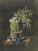 A potted fuchsia with children's toys - Henri-Joseph Harpignies — artwork view