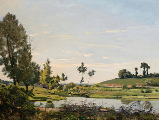 A river scene - Henri-Joseph Harpignies — artwork view
