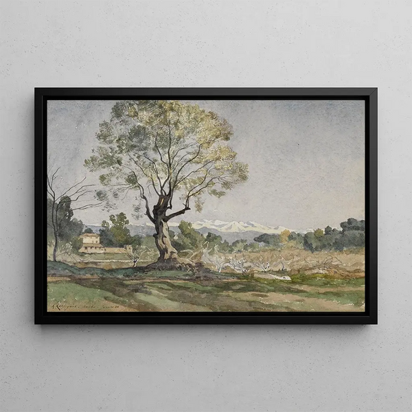 Antibes - Henri-Joseph Harpignies — framed artwork on a wall