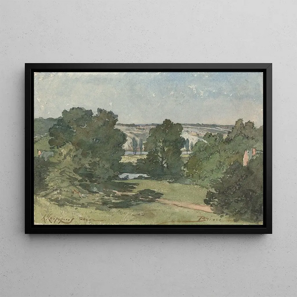 Briare - Henri-Joseph Harpignies — framed artwork on a wall