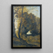 Hunter and his dog - Henri-Joseph Harpignies — framed artwork on a wall
