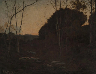 Forest Glade Painting in Fontainebleau - Henri-Joseph Harpignies — artwork view