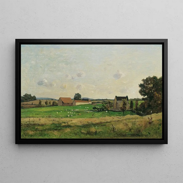 The Domaine de Saulce, Gonne Department - Henri-Joseph Harpignies — framed artwork on a wall