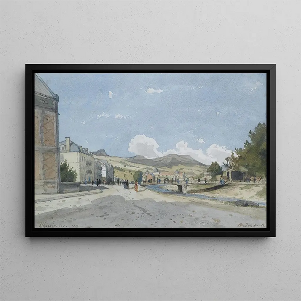 La Bourboule - Henri-Joseph Harpignies — framed artwork on a wall