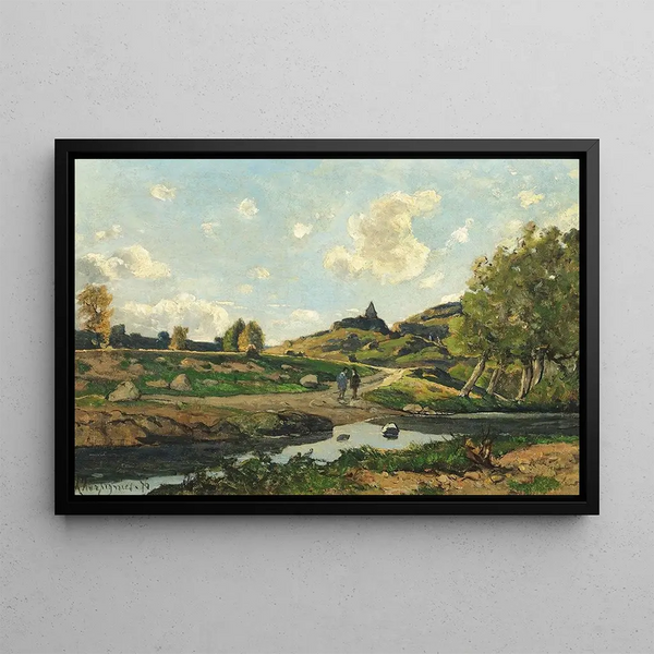 La Chapelle Saint-Étienne - Henri-Joseph Harpignies — framed artwork on a wall