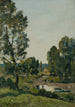The puddle in the woods - Henri-Joseph Harpignies — artwork view