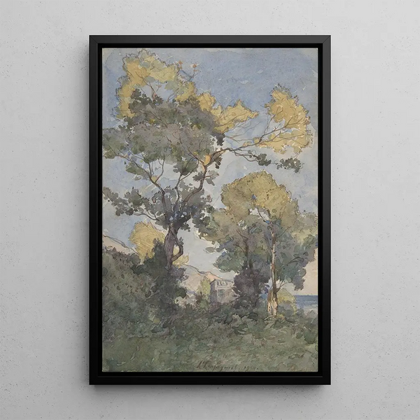 Landscape Painting - Henri-Joseph Harpignies — framed artwork on a wall