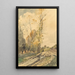 Landscape Painting of Famars - Henri-Joseph Harpignies — framed artwork on a wall