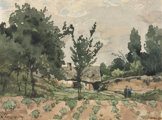 Landscape with Farm - Henri-Joseph Harpignies — artwork view