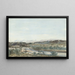 Landscape painting with a river valley in southern France - Henri-Joseph Harpignies — framed artwork on a wall