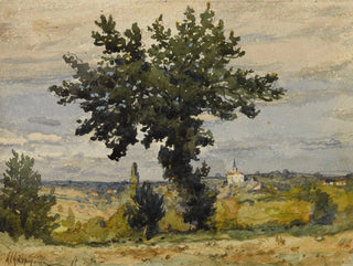 L'arbre au bord du chemin - Henri-Joseph Harpignies — artwork view