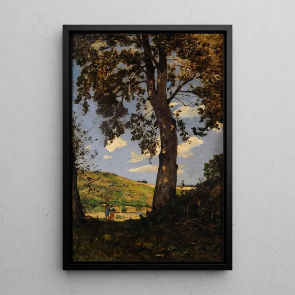 The Big Tree - Henri-Joseph Harpignies — framed artwork on a wall