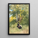 Marguerite cousant dans un paysage arboré - Henri-Joseph Harpignies — framed artwork on a wall