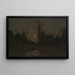 Lever de lune - Henri-Joseph Harpignies — framed artwork on a wall