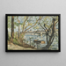 Vue de Paris sur la Seine avec le pont du Carrousel - Henri-Joseph Harpignies — framed artwork on a wall